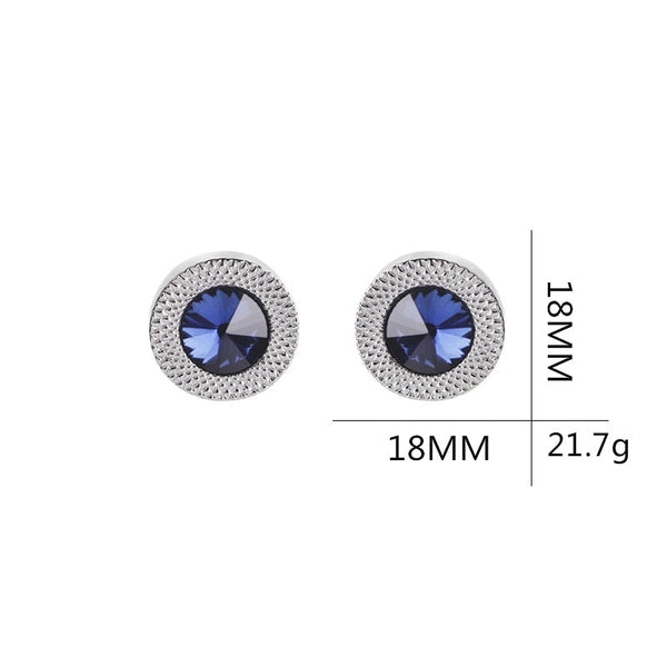 Blue Crystal Cone Cufflinks