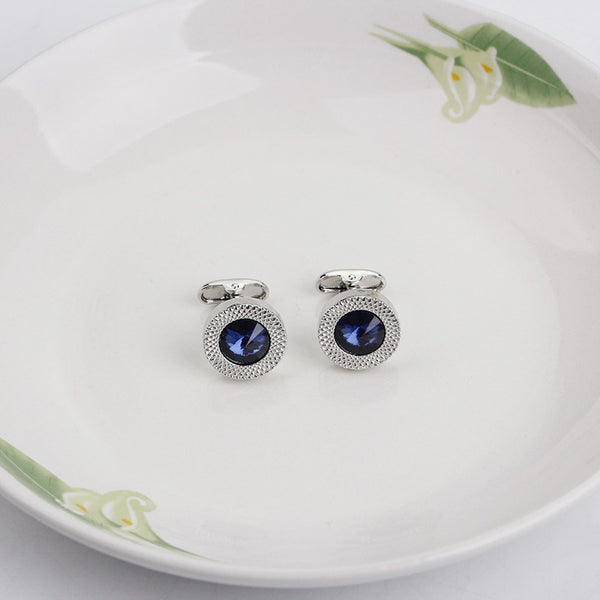 Blue Crystal Cone Cufflinks