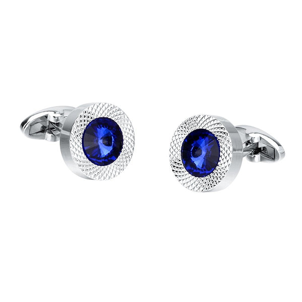 Blue Crystal Cone Cufflinks