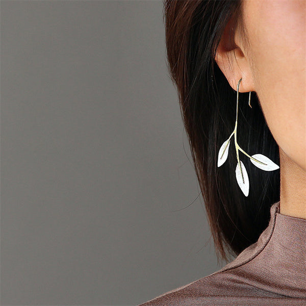 Leaf Drop Earrings