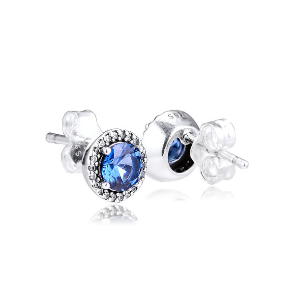 Round Stone Stud Earrings