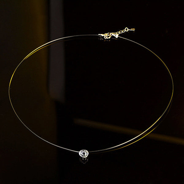 Zirconia Necklace Invisible