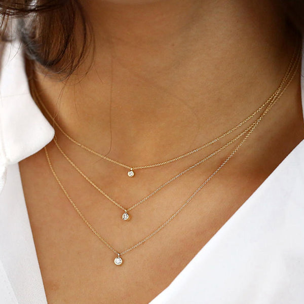 Zircon Necklace 1Pcs