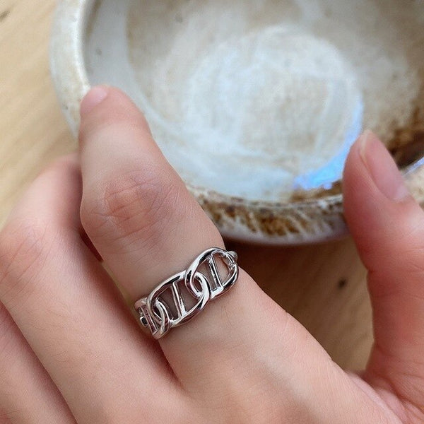 Letter Chain Rings